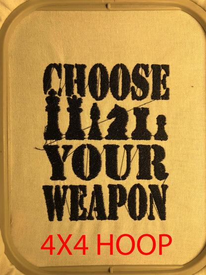 Machine Embroidery files, Choose your weapon, Chess, PES, xxx, hus & more, fan embroidery files