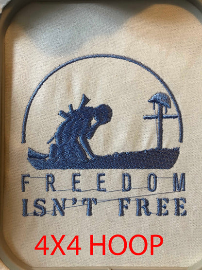 Machine Embroidery files, freedom isn't free, PES, DST, xxx, hus & more