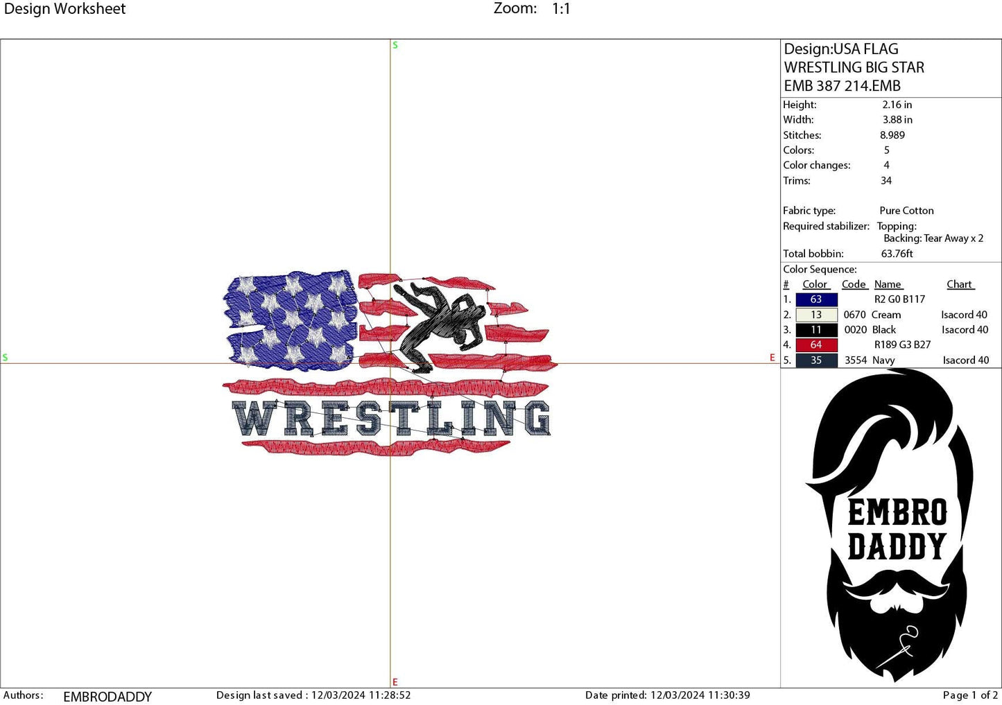 Machine Embroidery files, USA flag, wrestling, PES, xxx, dst, hus & more