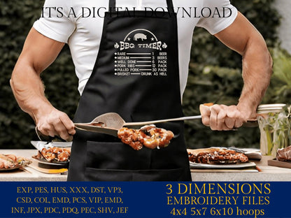 Machine Embroidery files, BBQ timer, drink, funny, dst, PES, hus & more