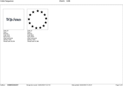Machine embroidery files, We the Farmers, PES, DST, hus & more
