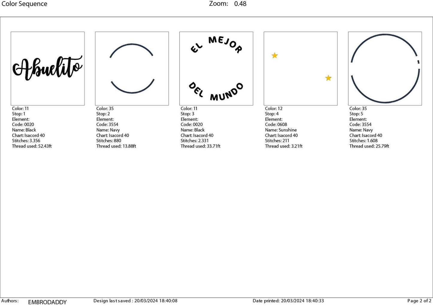 Machine Embroidery files, El mejor Abuelito del mundo, Hispanic Christian PES, DST, xxx, hus & more