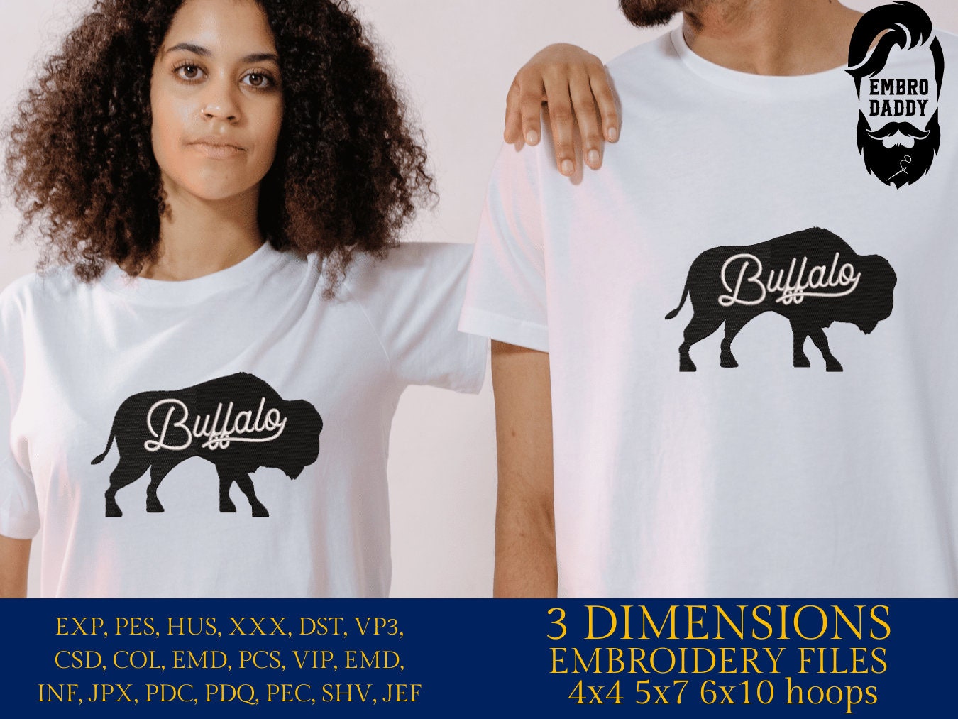 Machine Embroidery files, buffalo, football, PES, dst, xxx, hus & more