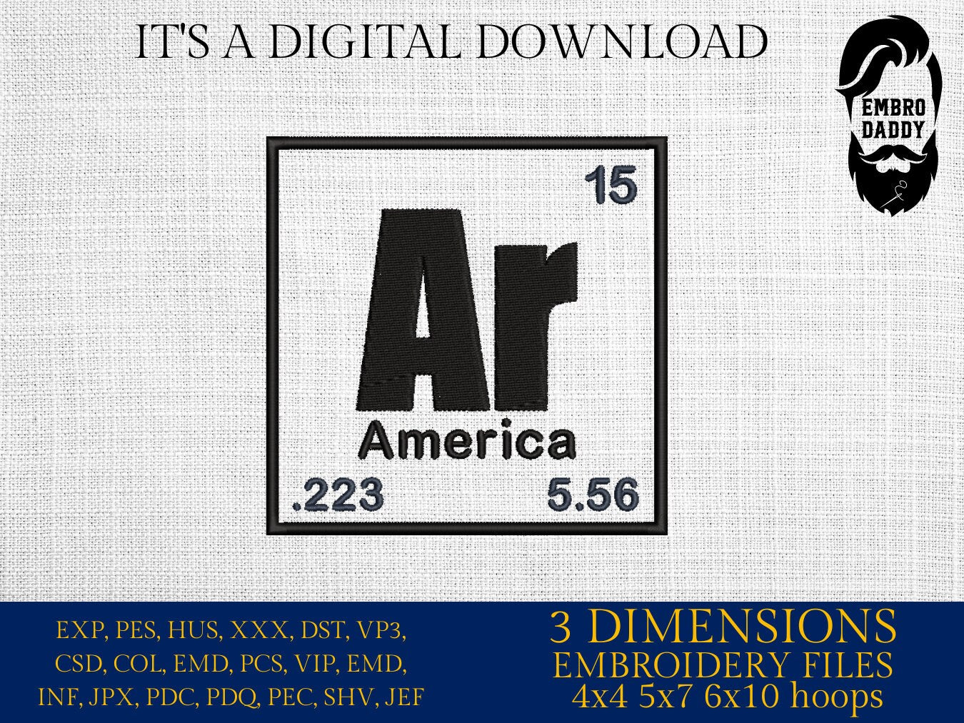 Machine Embroidery files, Rifle, America, PES, dst, xxx hus & more