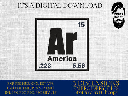 Machine Embroidery files, Rifle, America, PES, dst, xxx hus & more