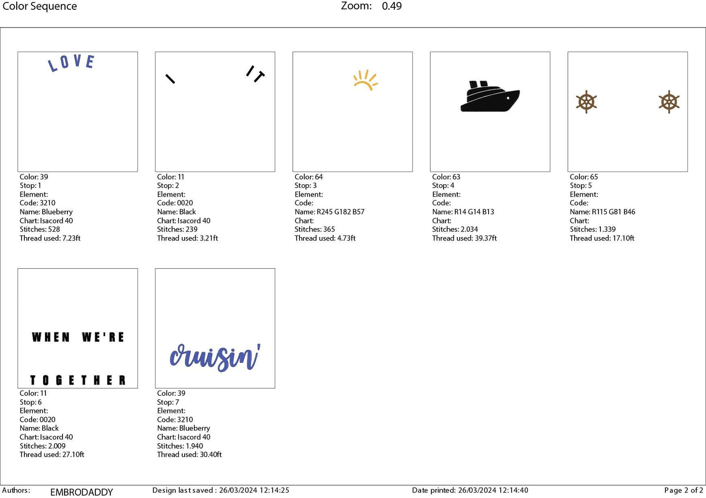 Machine Embroidery files, I love it when we're cruising together, DST, PES, xxx, hus & more