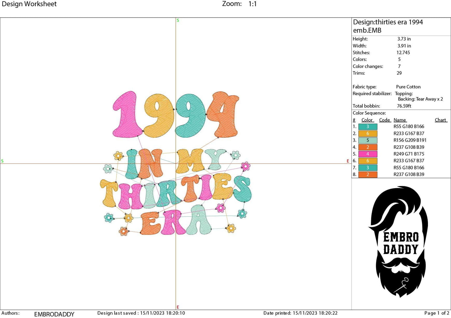 Machine Embroidery files, 1994 in my thirties era, embroidery files, PES, xxx, hus & more, embroidery files