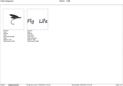 Machine Embroidery files, Fly Life, PES, DST, hus & more