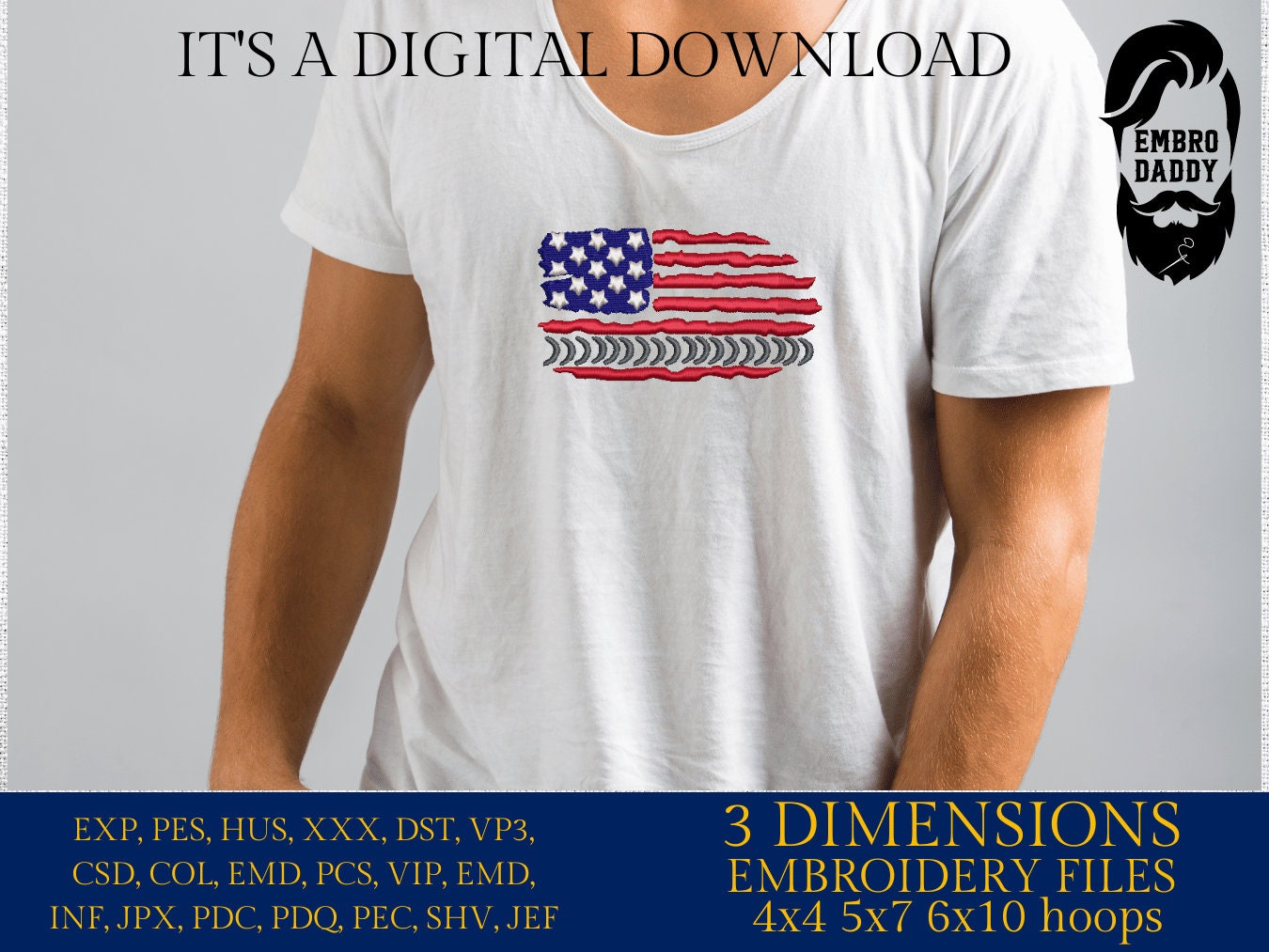 Machine Embroidery files, USA flag, Welding Pattern, Welding Pool , PES, DST, xxx, hus & more