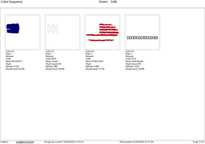 Machine Embroidery files, USA flag, Welding Pattern, Welding Pool , PES, DST, xxx, hus & more