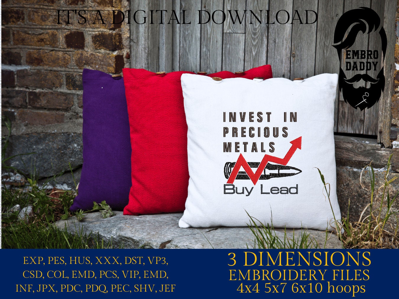 Machine Embroidery files, invest in precious metals, PES, xxx hus & more