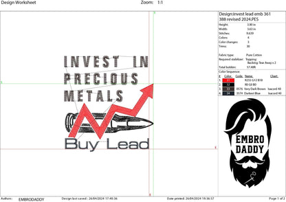 Machine Embroidery files, invest in precious metals, PES, xxx hus & more