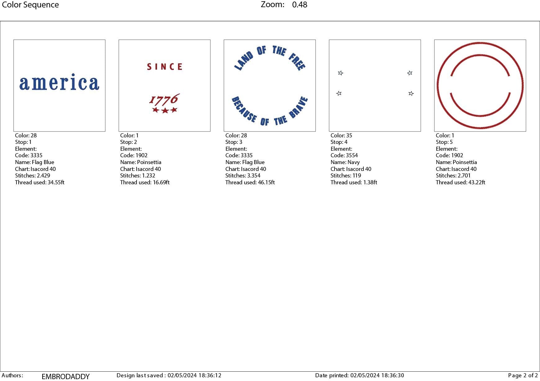 Machine Embroidery files, America land of the free sice 1776, PES, xxx, hus, dst & more
