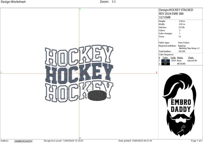 Machine Embroidery files, HOCKEY, DST, PES, xxx, hus & more
