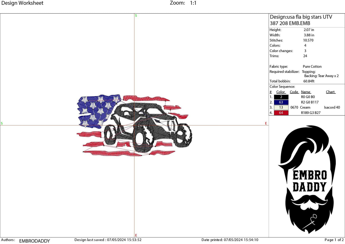 Machine Embroidery files, American Flag, offroad UTV, PES, dst, xxx hus & more