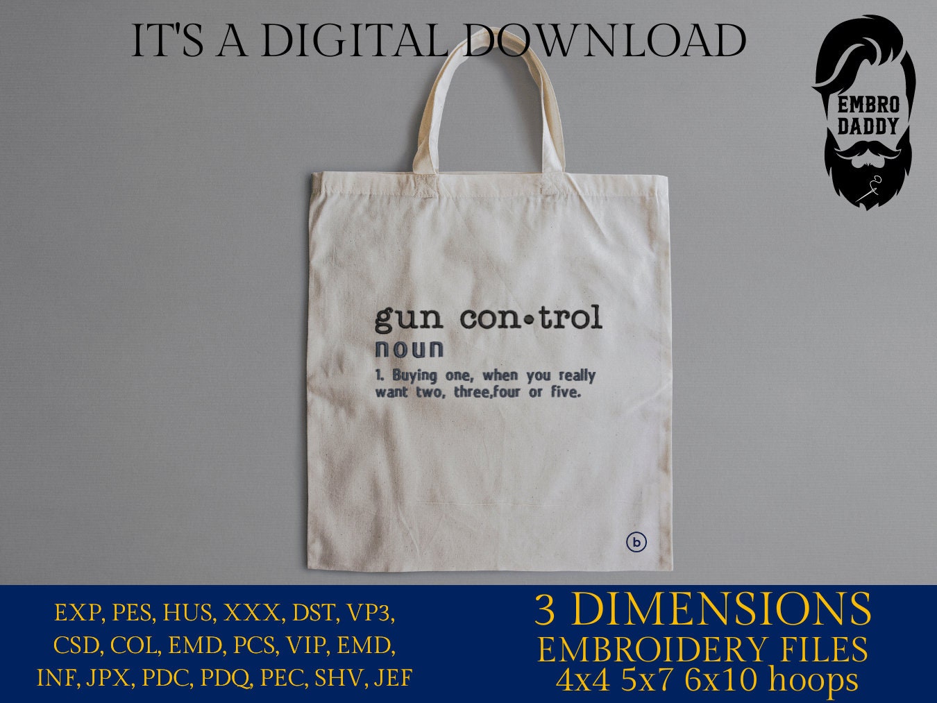 Machine Embroidery files, Gun Control definition, PES, xxx hus & more