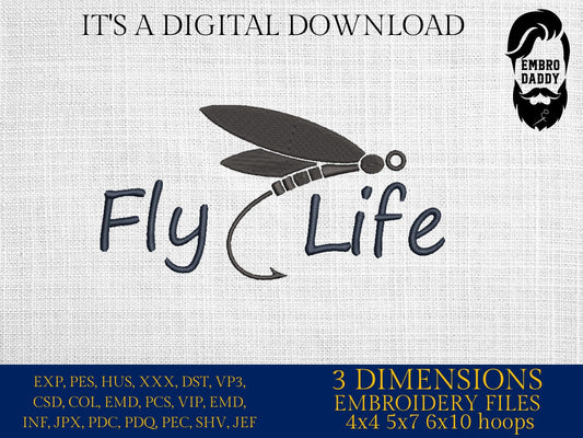 Machine Embroidery files, Fly Life, PES, DST, hus & more