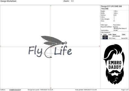 Machine Embroidery files, Fly Life, PES, DST, hus & more