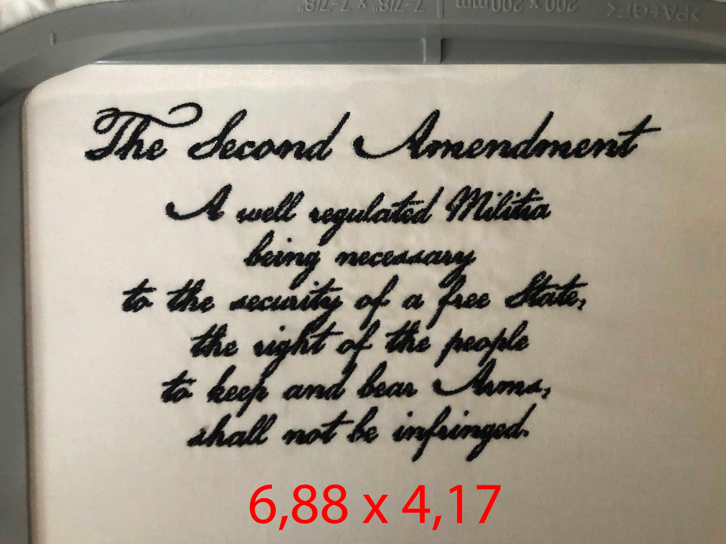 Machine Embroidery files, The Second Amendment, PES, dst, xxx, hus & more