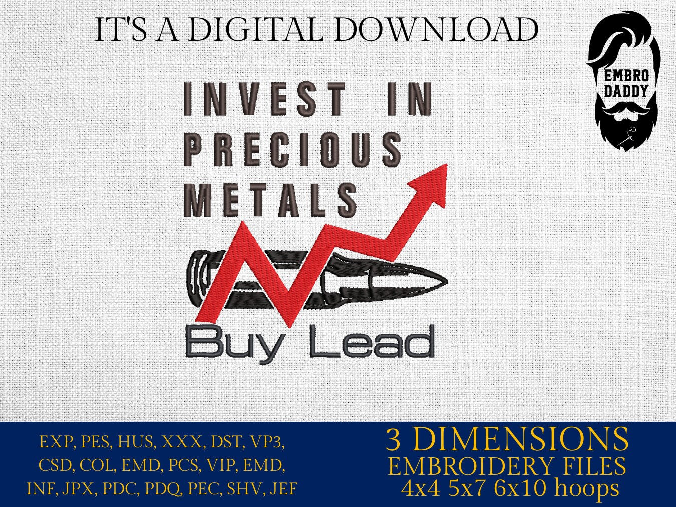 Machine Embroidery files, invest in precious metals, PES, xxx hus & more