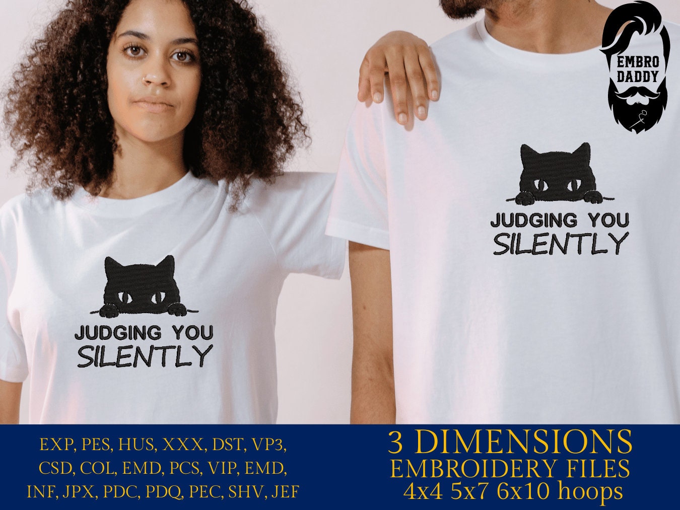 Machine Embroidery, Judging you silently embroidery files, Mom Cat Mom pes, Animal lover gift idea PES, xxx, hus & more, embroidery files