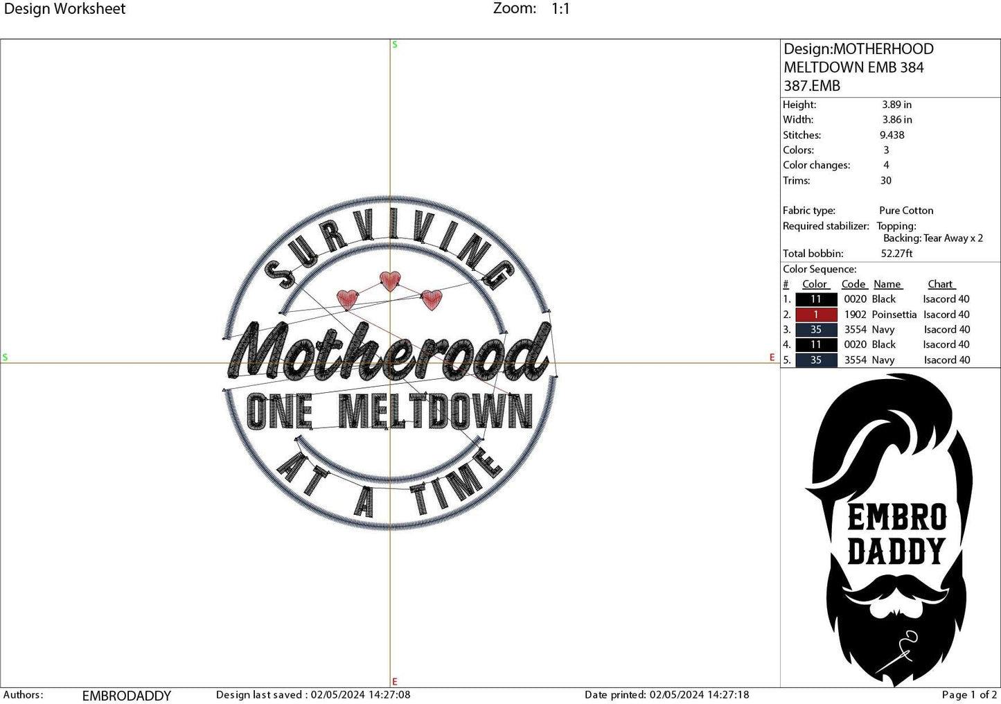 Machine Embroidery files, surviving motherhood one meltdown at a time, DST, PES, xxx hus & more