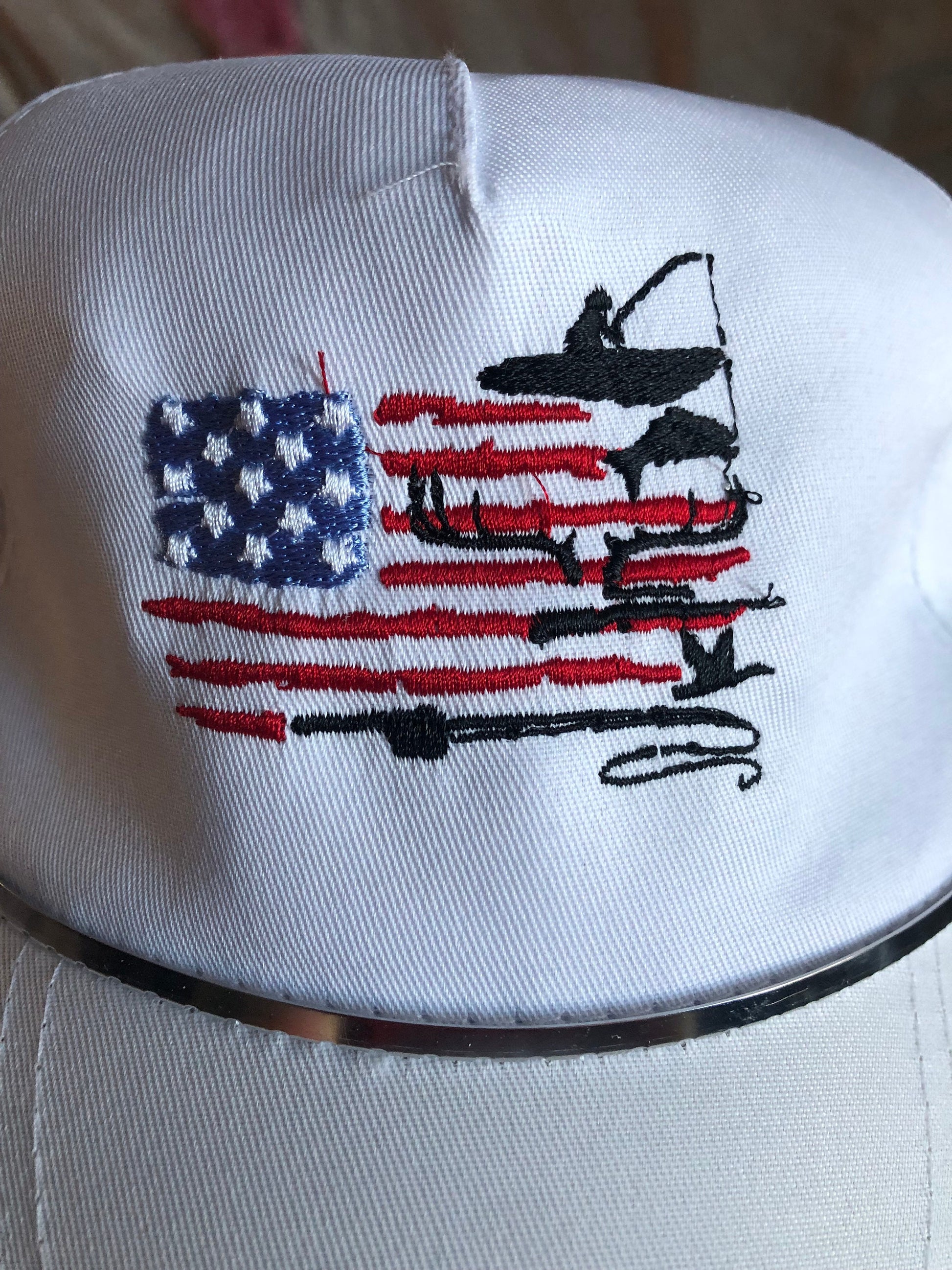 Machine Embroidery files, Usa flag hunting and fishing, embroidery file digitize for hat, American Flag PES, xxx hus & more