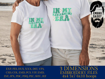 Machine Embroidery files, In my retirement era, PES, DST, hus & more