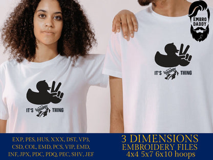 Machine Embroidery files, Duck Wave for off road vehicle, PES, xxx, hus & more