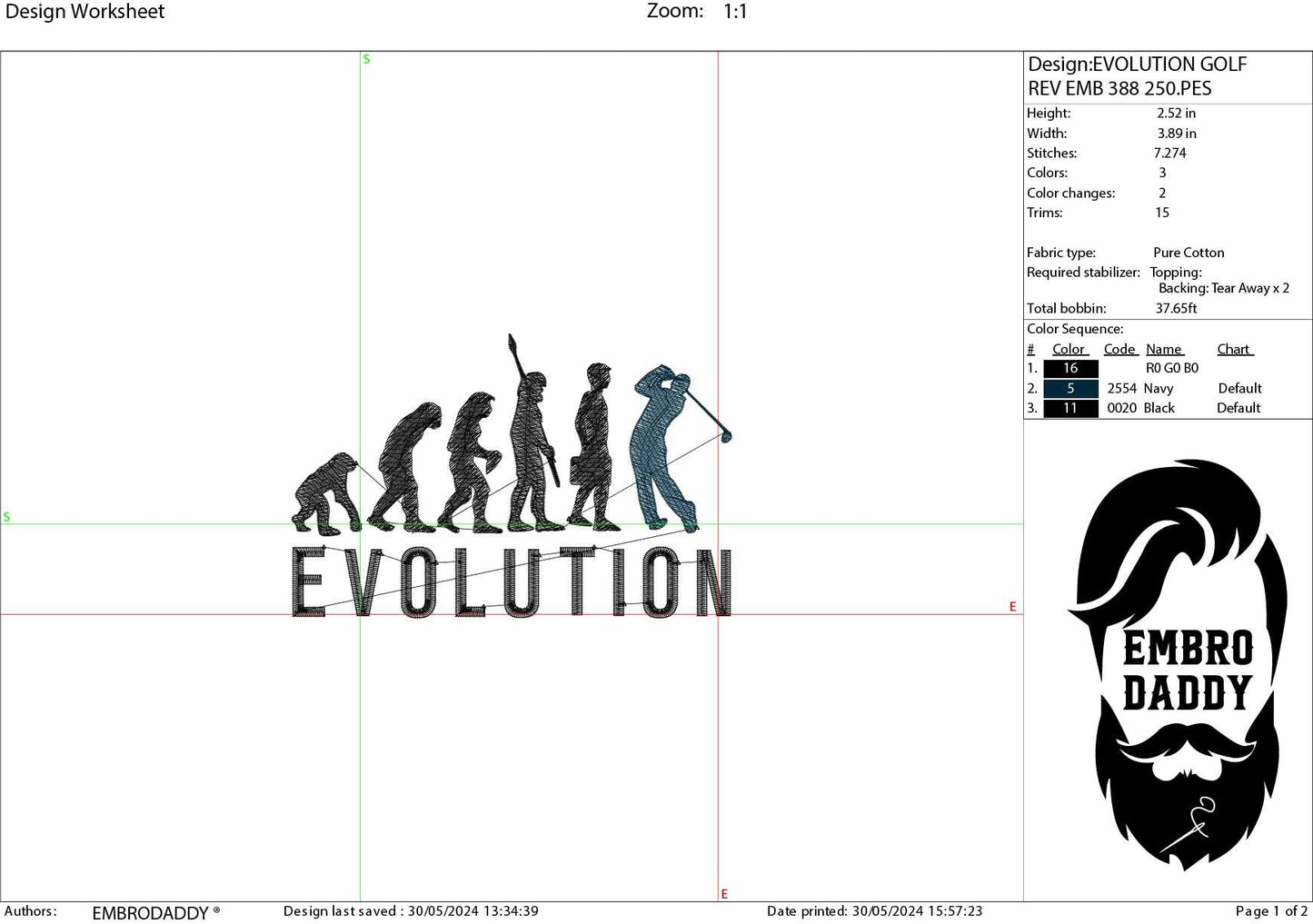 Machine Embroidery files, evolution, golf, PES, DST, hus & more