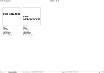 Machine Embroidery files, Gun Control definition, PES, xxx hus & more