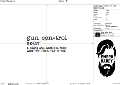 Machine Embroidery files, Gun Control definition, PES, xxx hus & more