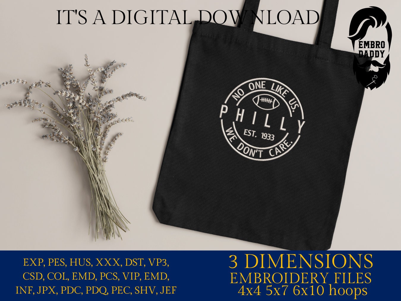 Machine Embroidery files, Philly, football gift idea PES, xxx, hus & more, fan embroidery files