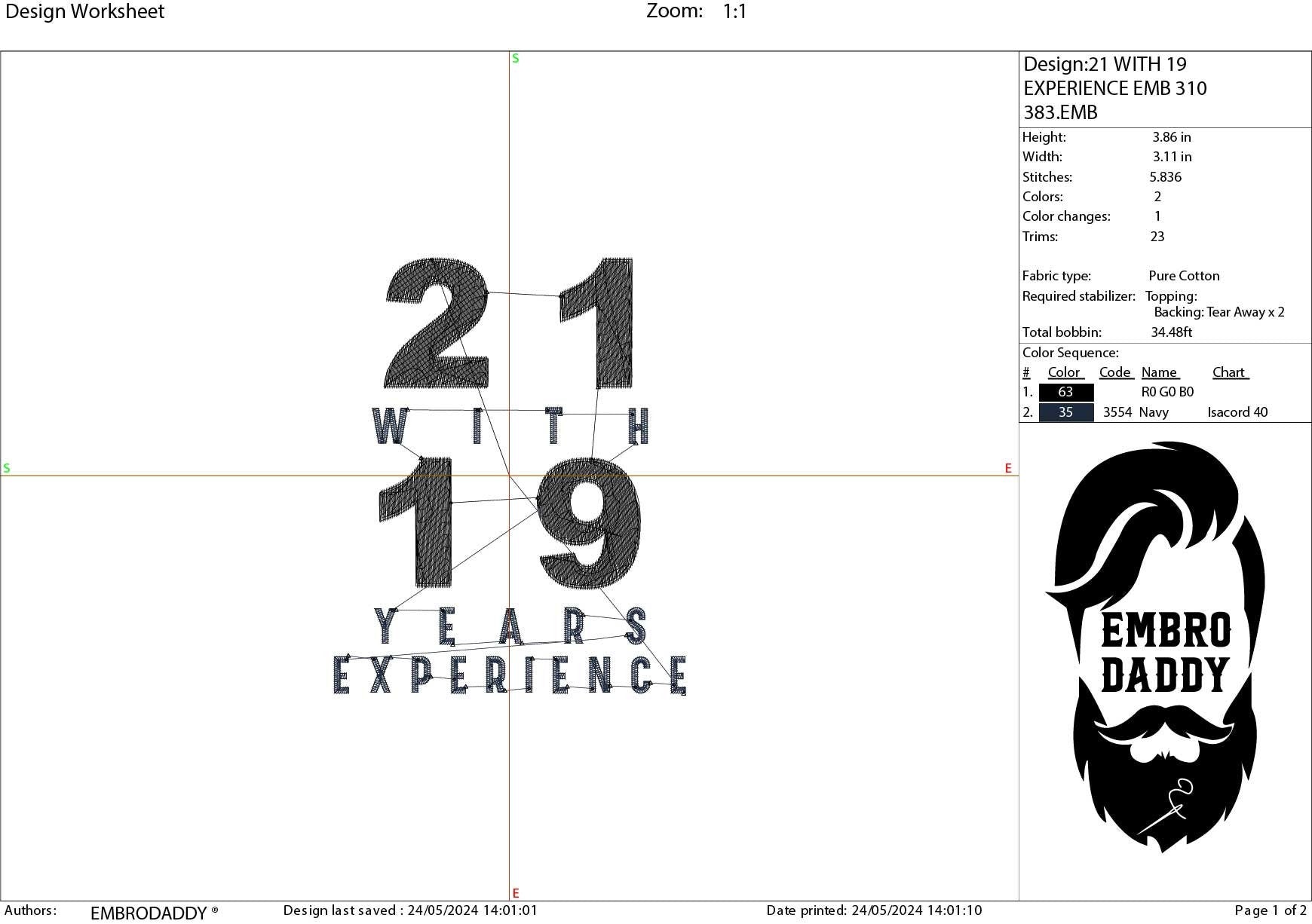 Machine Embroidery files, 21 with 19 years experience, 40 th birthday , 40 years old funny, gift idea PES, xxx, hus & more