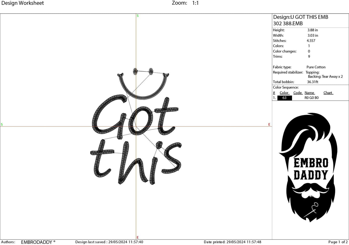 Machine Embroidery files, You Got This , funny , DST, PES, xxx, hus & more