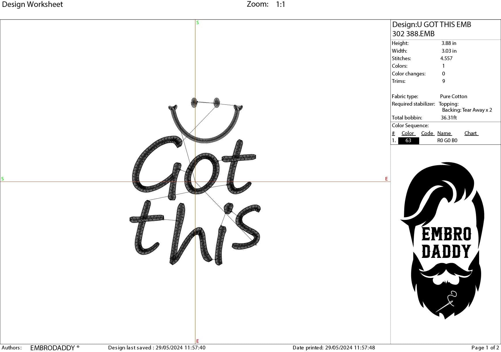Machine Embroidery files, You Got This , funny , DST, PES, xxx, hus & more
