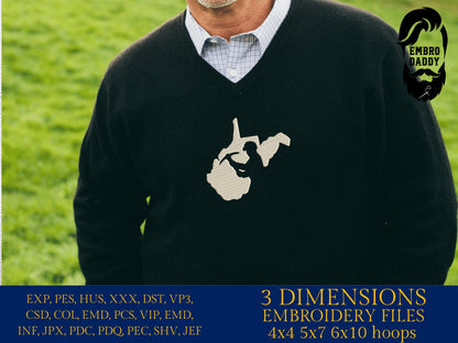 Machine Embroidery files, Coal Miner File,West Virginia Coal Mining, DST, PES, xxx hus & more,