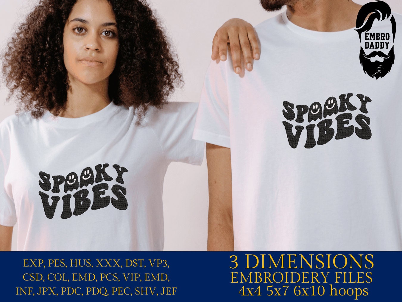 Machine Embroidery files, spooky vibes embroidery files, halloween pes Gift Idea, autumn Design PES, xxx hus & more, embroidery fall