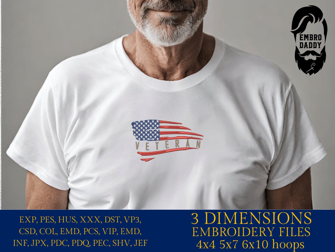 Machine Embroidery files, American Flag, veteran, PES, dst, xxx hus & more