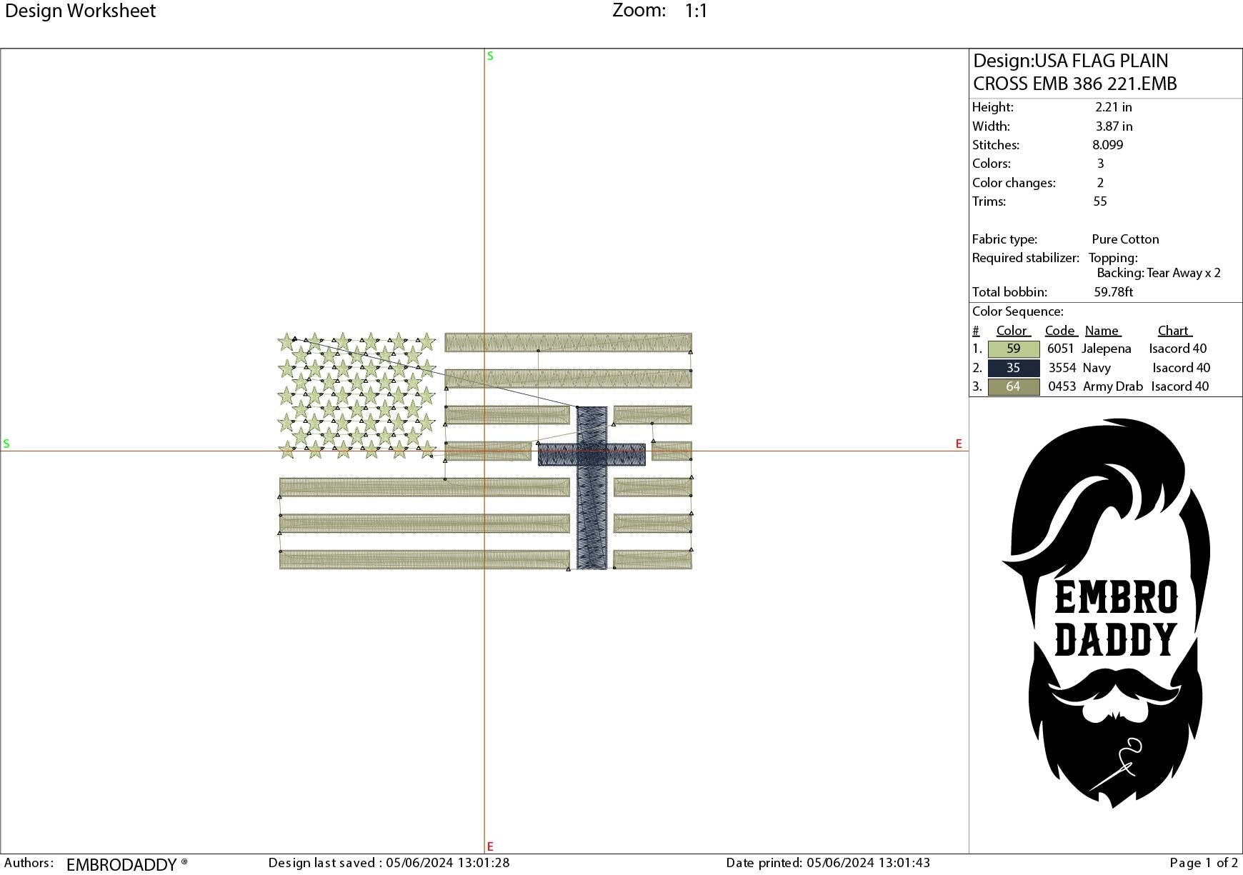 Machine Embroidery files, USA flag Cross, PES, xxx, hus & more