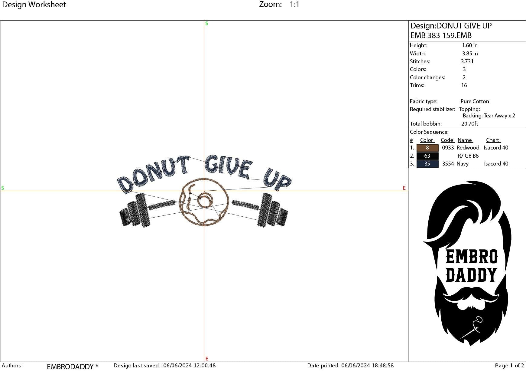 Machine Embroidery files, Donut give up, Workout, USA flag, barbell, Gym, Fitness, Gym Motivatiom, funny, PES, xxx, hus, dst & more