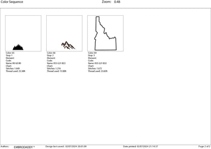 Machine Embroidery files, Idaho, DST, PES, xxx hus & more,