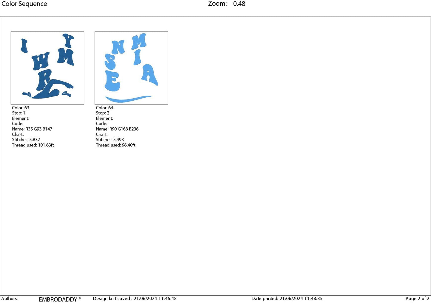 Machine embroidery files, In my swim era, Embroidery Pattern File in PES, DST, hus & more