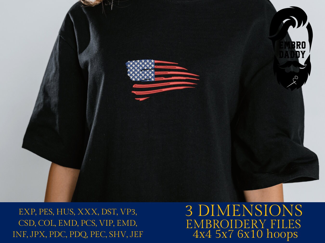 Machine Embroidery files, American Flag, PES, dst, xxx hus & more