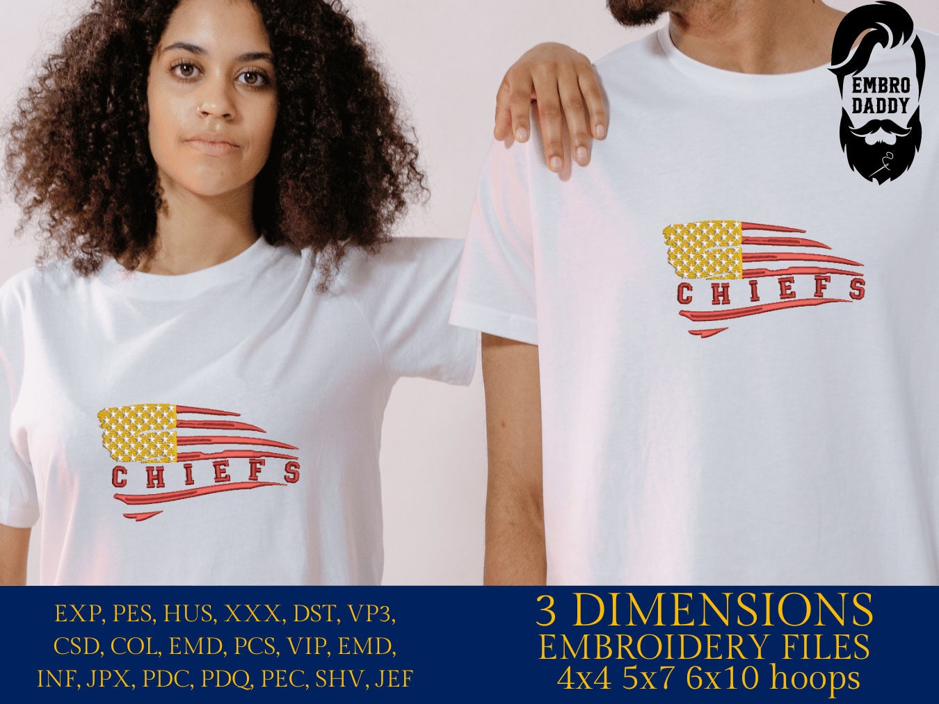 Machine Embroidery files, American Flag, chiefs, PES, dst, xxx hus & more