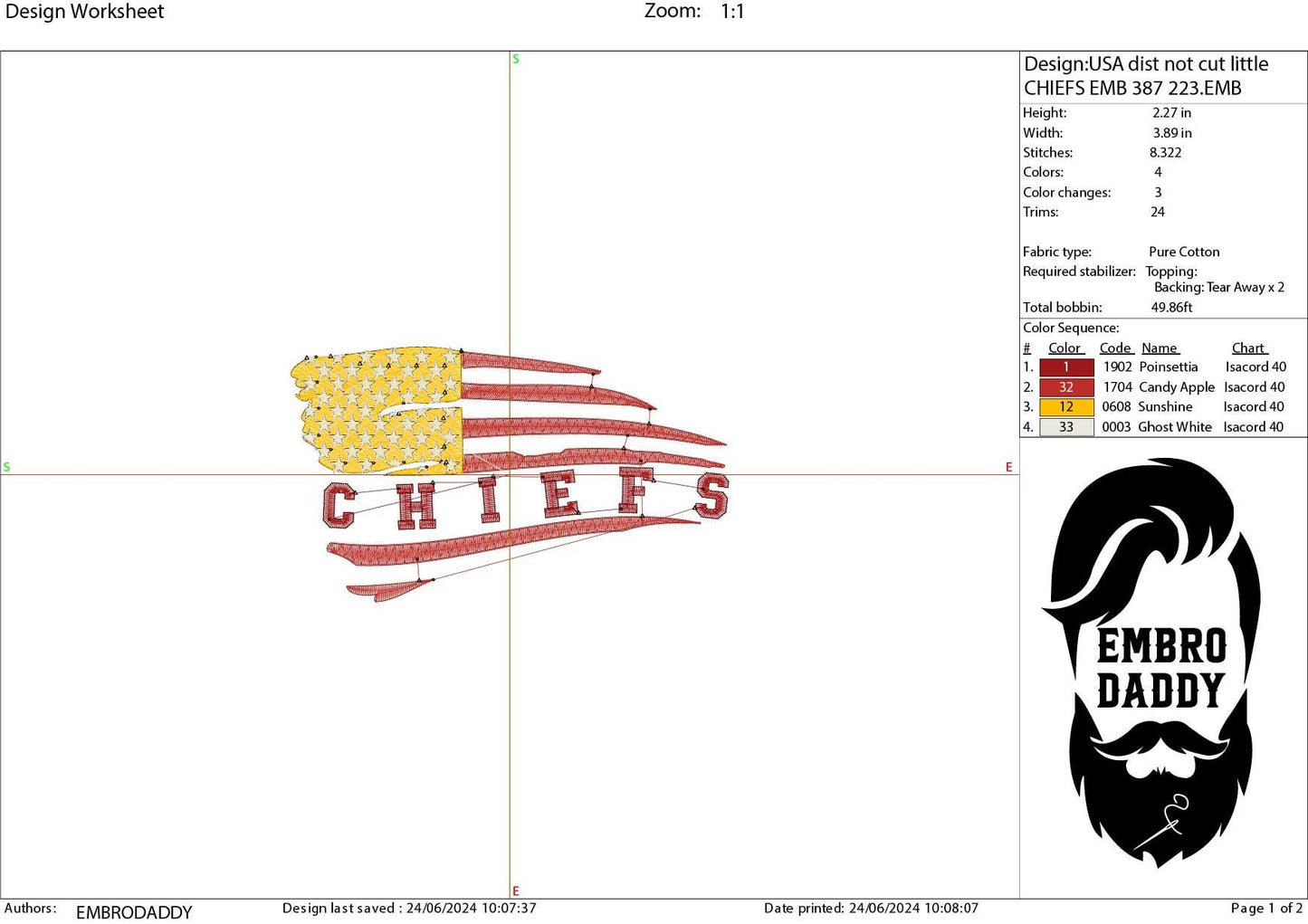 Machine Embroidery files, American Flag, chiefs, PES, dst, xxx hus & more