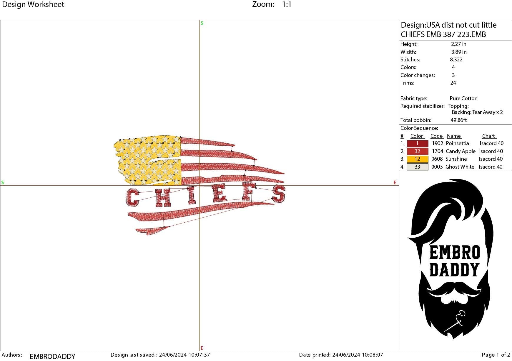 Machine Embroidery files, American Flag, chiefs, PES, dst, xxx hus & more