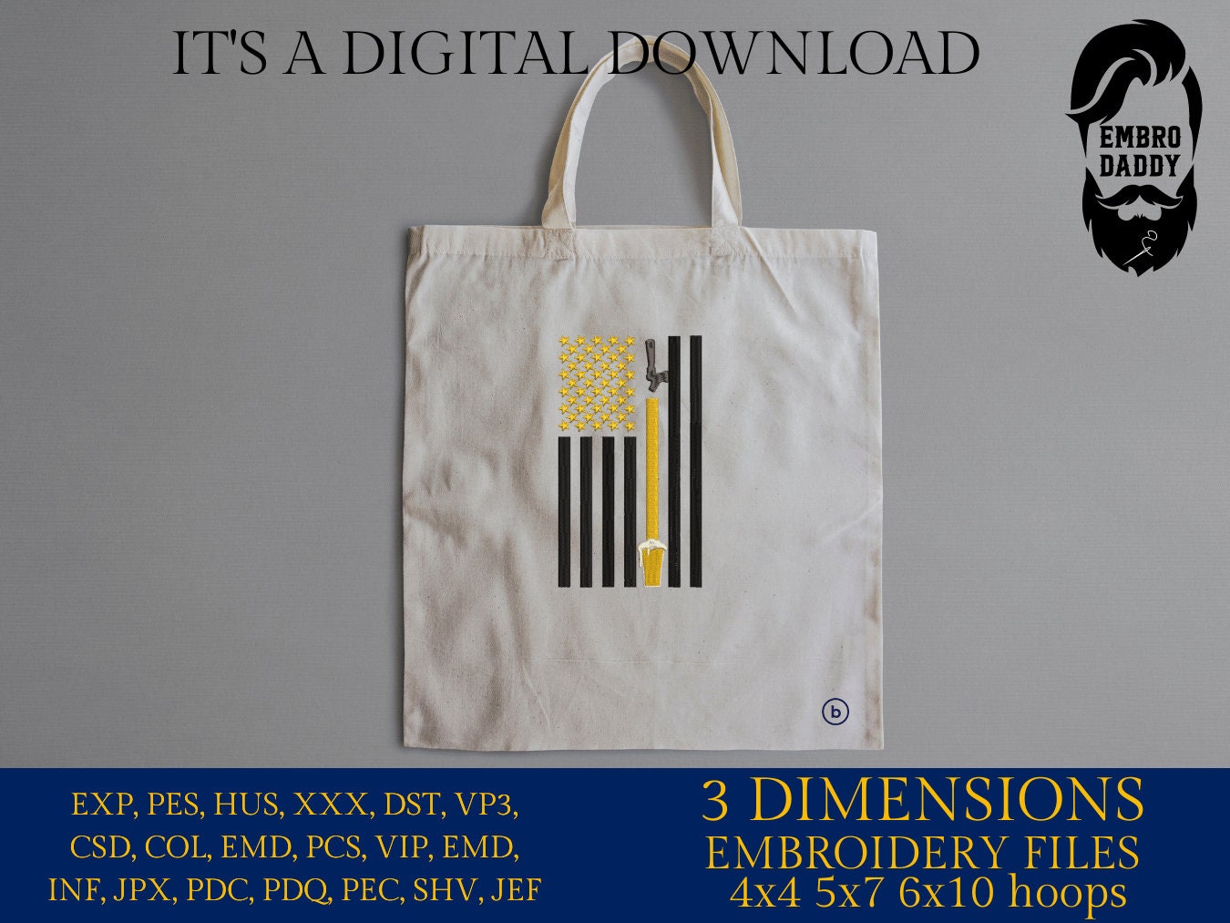 Machine Embroidery files, American Flag, Beer, PES, dst, xxx hus & more