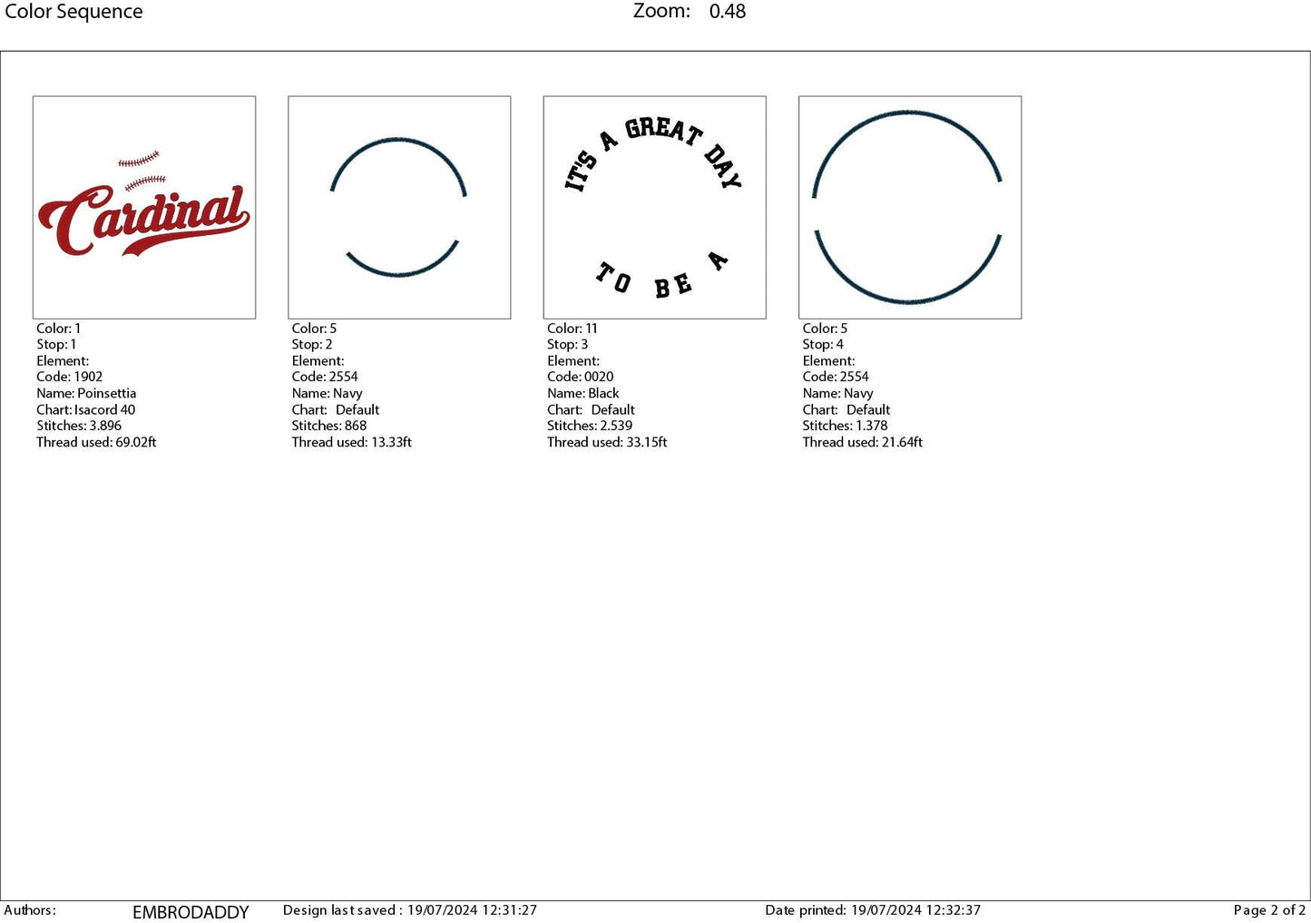 Machine Embroidery files, It's a Great Day To Be A Cardinal, PES, xxx, hus & more, embroidery files