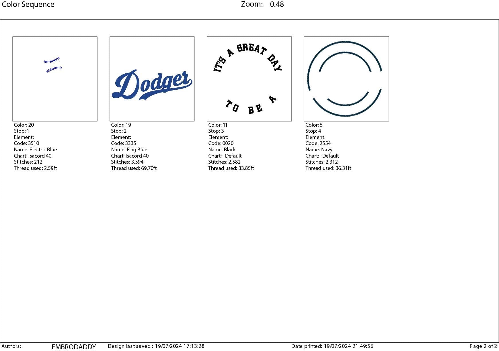 Machine Embroidery files, It's a Great Day To Be A Dodger, PES, xxx, hus & more, embroidery files